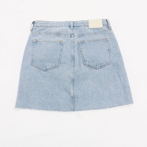 Everlane The Denim Reconstructed Jean Skirt Light Wash SZ29 - Picture 5 of 10